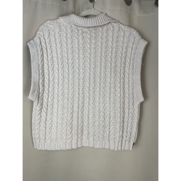 Maeve by Anthropologie Cable Knit Collared Sweater Vest – Tennis Style 1X - Picture 3 of 5